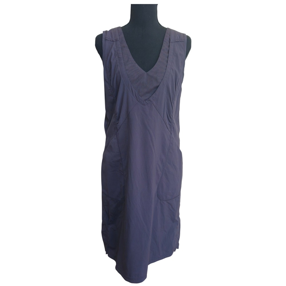Indygena Gray Sleeveless V-Neck Outdoor Hiking Travel Dress Size Medium Pockets